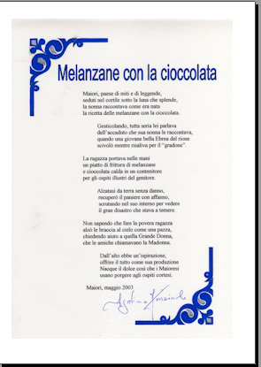 Melanzane alla cioccolata pasticceria trieste nmaiori costiera amalfitana